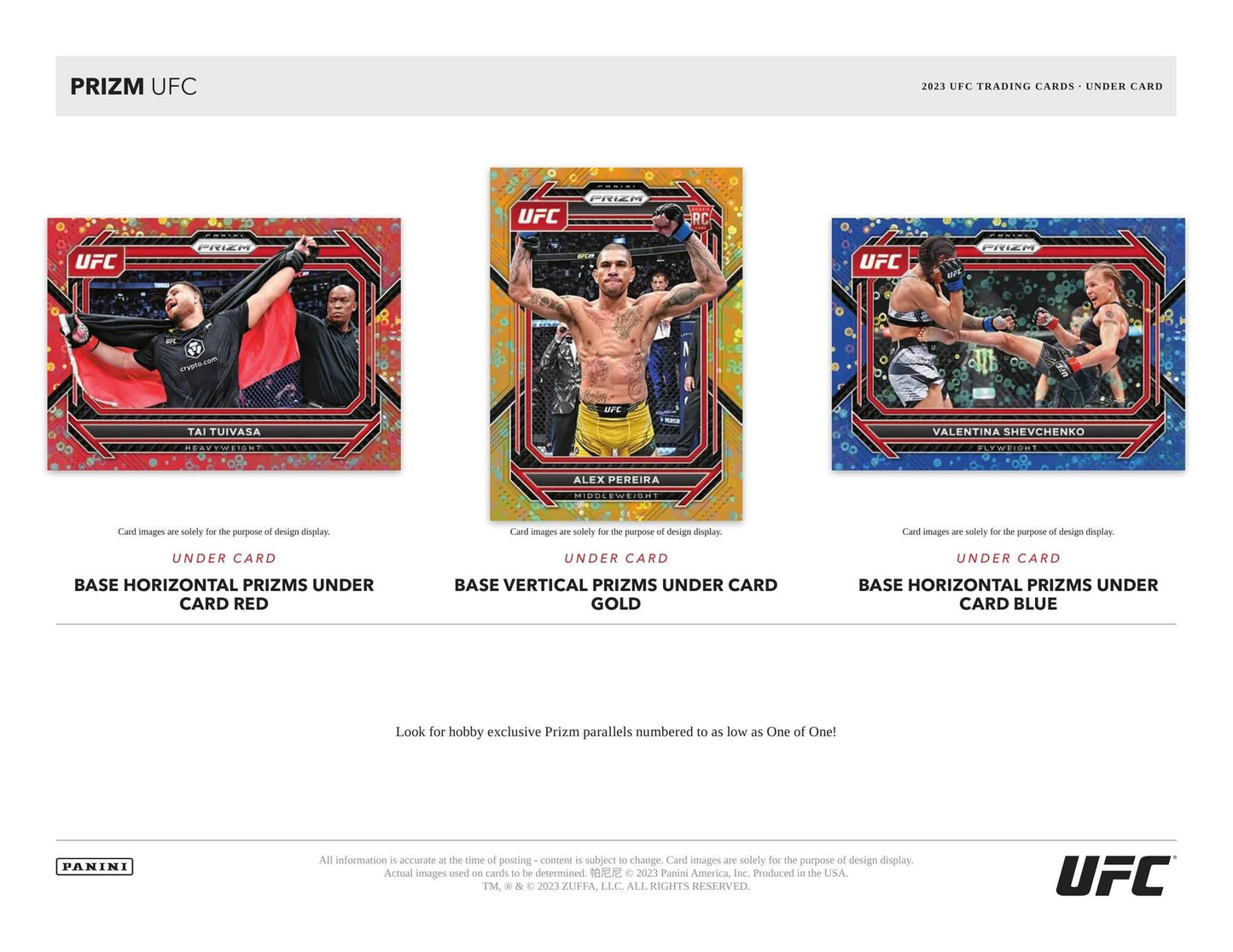 2023 Panini Prizm UFC Under Card Box - Columbia Hobby - Sports Card Boxes - Toploaders - Card Savers