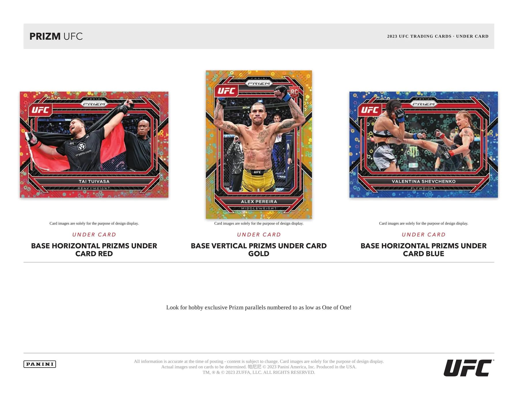 2023 Panini Prizm UFC Under Card Box - Columbia Hobby - Sports Card Boxes - Toploaders - Card Savers