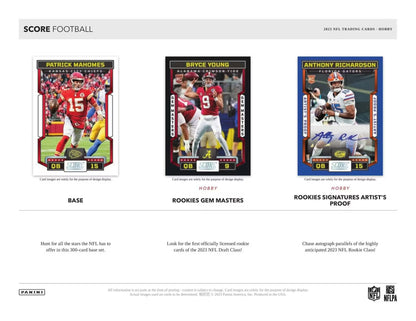 2023 Panini Score Football Hobby Box - Columbia Hobby - Sports Card Boxes - Toploaders - Card Savers