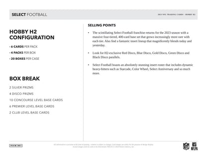 2023 Panini Select Football H2 Box - Columbia Hobby - Sports Card Boxes - Toploaders - Card Savers