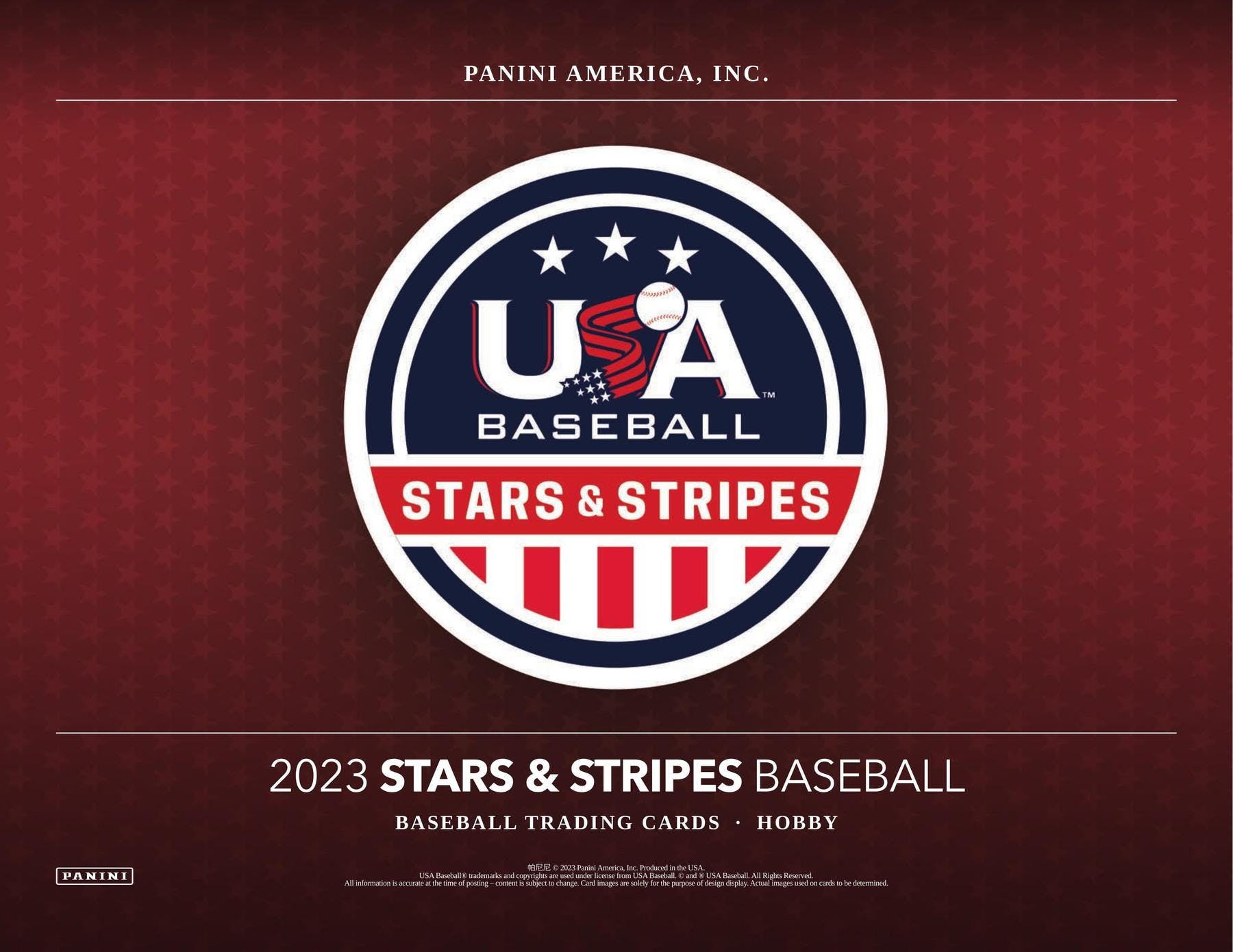 2023 Panini USA Stars & Stripes Baseball Hobby Box - Columbia Hobby - Sports Card Boxes - Toploaders - Card Savers