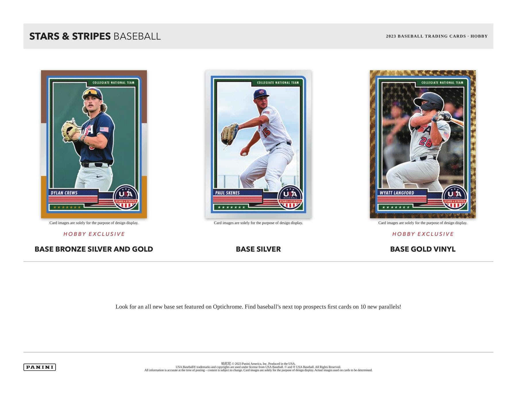2023 Panini USA Stars & Stripes Baseball Hobby Box - Columbia Hobby - Sports Card Boxes - Toploaders - Card Savers