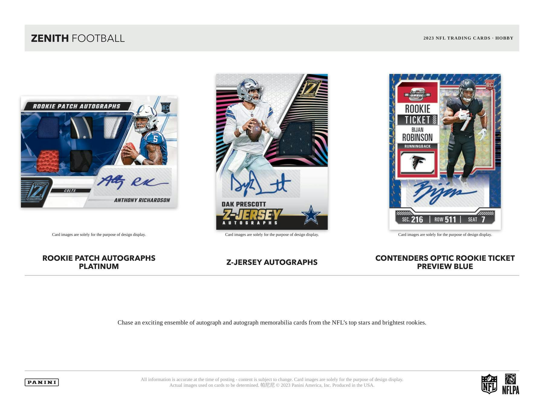 2023 Panini Zenith Football Hobby - Columbia Hobby - Sports Card Boxes - Toploaders - Card Savers