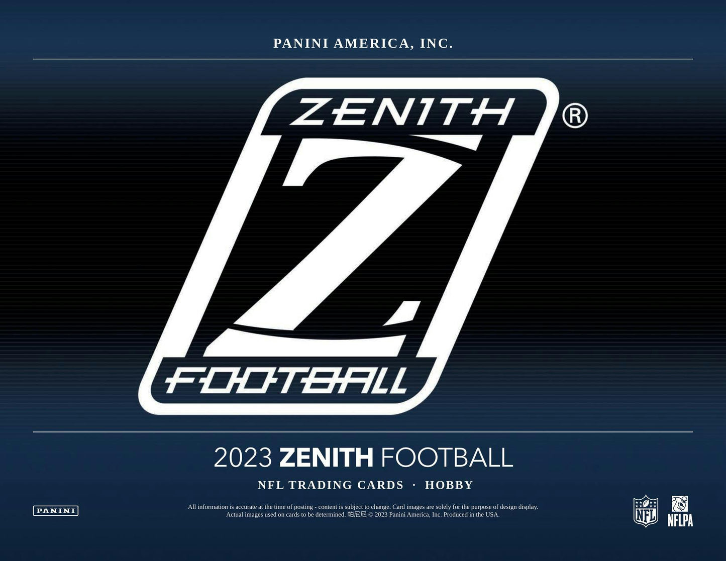 2023 Panini Zenith Football Hobby - Columbia Hobby - Sports Card Boxes - Toploaders - Card Savers