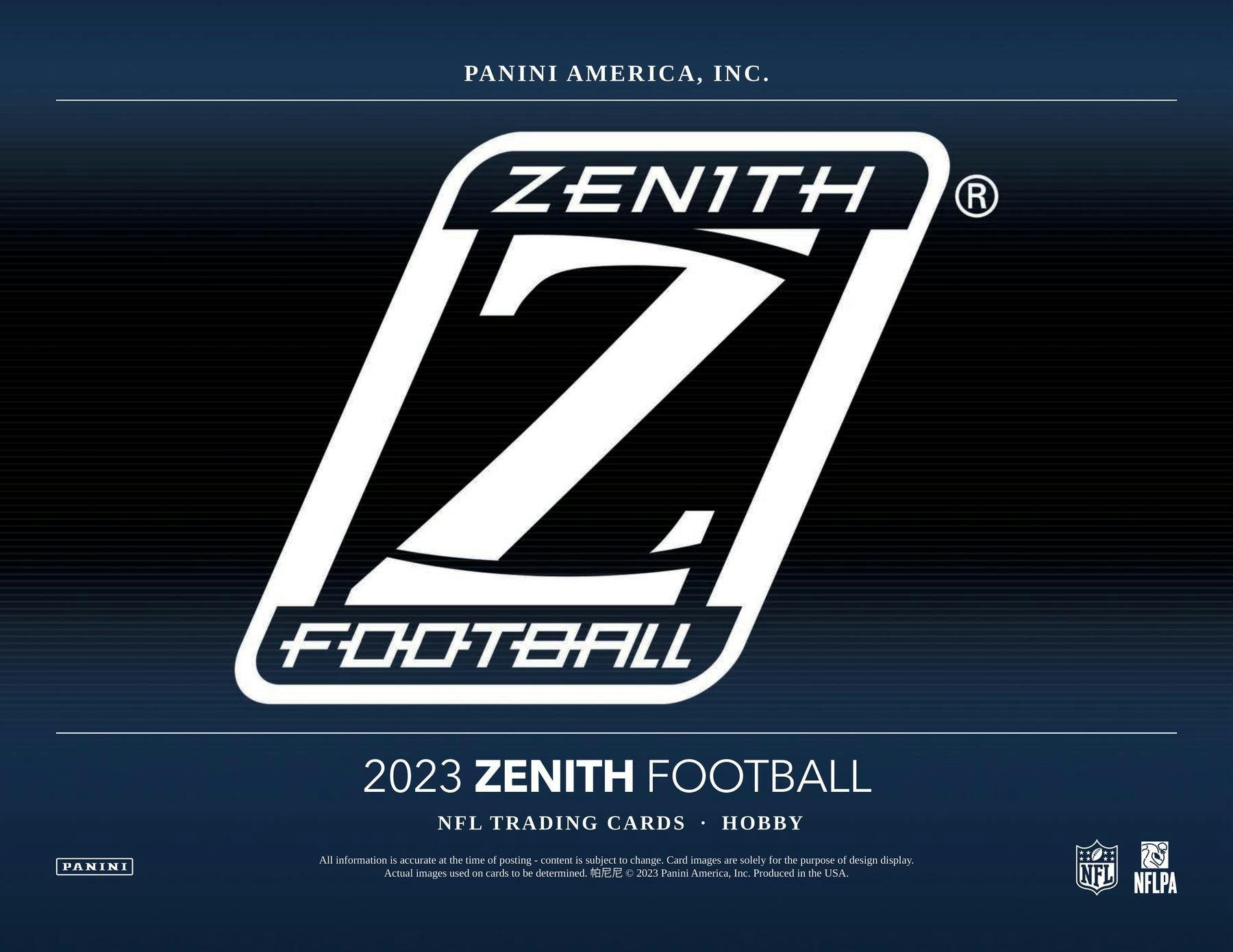 2023 Panini Zenith Football Hobby Box - Columbia Hobby - Sports Card Boxes - Toploaders - Card Savers