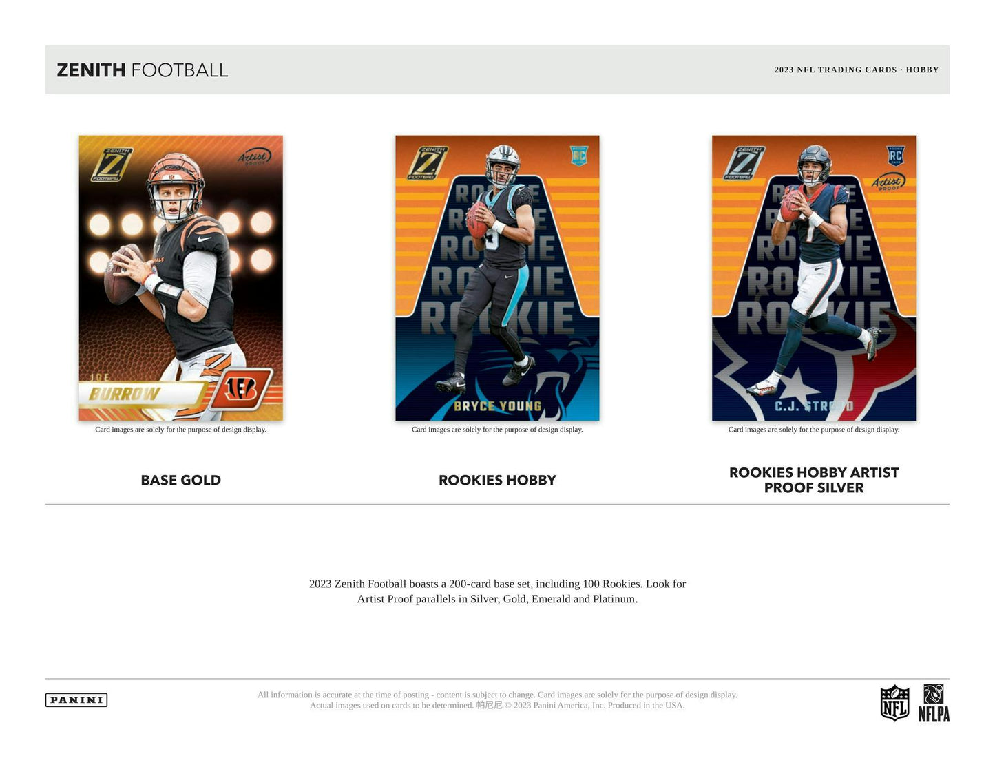 2023 Panini Zenith Football Hobby Box - Columbia Hobby - Sports Card Boxes - Toploaders - Card Savers