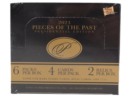 2023 Super Break Pieces of the Past Presidential Edition Hobby Box - Columbia Hobby - Sports Card Boxes - Toploaders - Card Savers