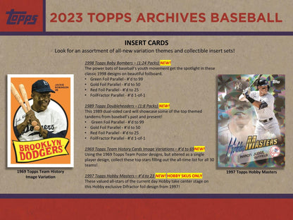 2023 Topps Archives Baseball Hobby Box - Columbia Hobby - Sports Card Boxes - Toploaders - Card Savers