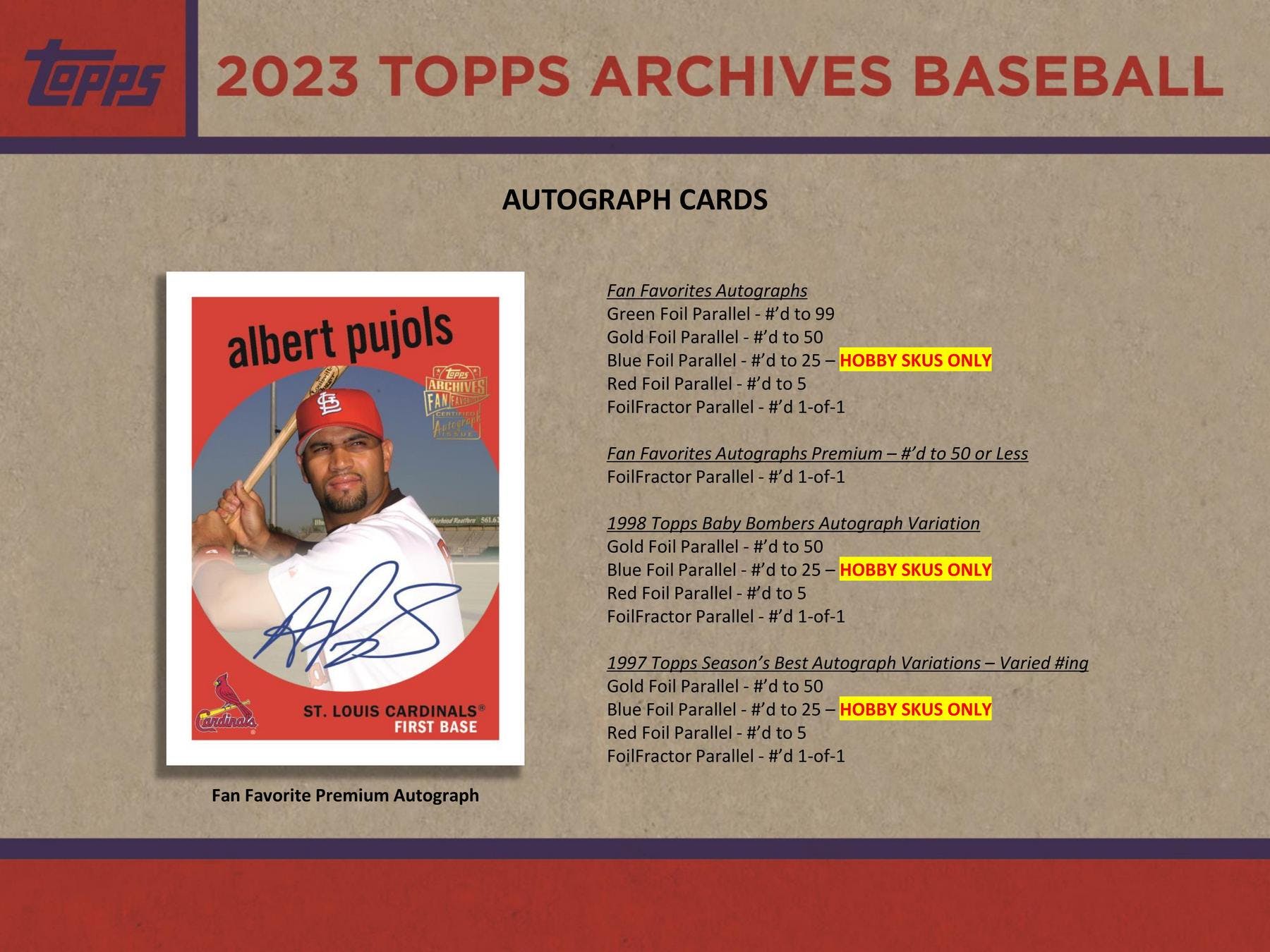 2023 Topps Archives Baseball Hobby Collector's Tin (Box) - Columbia Hobby - Sports Card Boxes - Toploaders - Card Savers