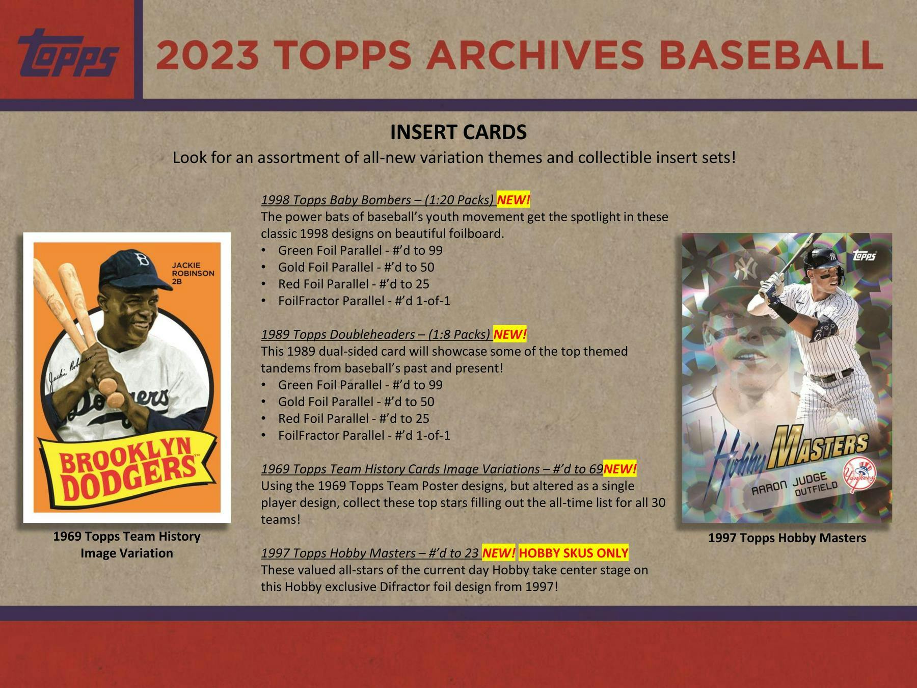 2023 Topps Archives Baseball Hobby Collector's Tin (Box) - Columbia Hobby - Sports Card Boxes - Toploaders - Card Savers