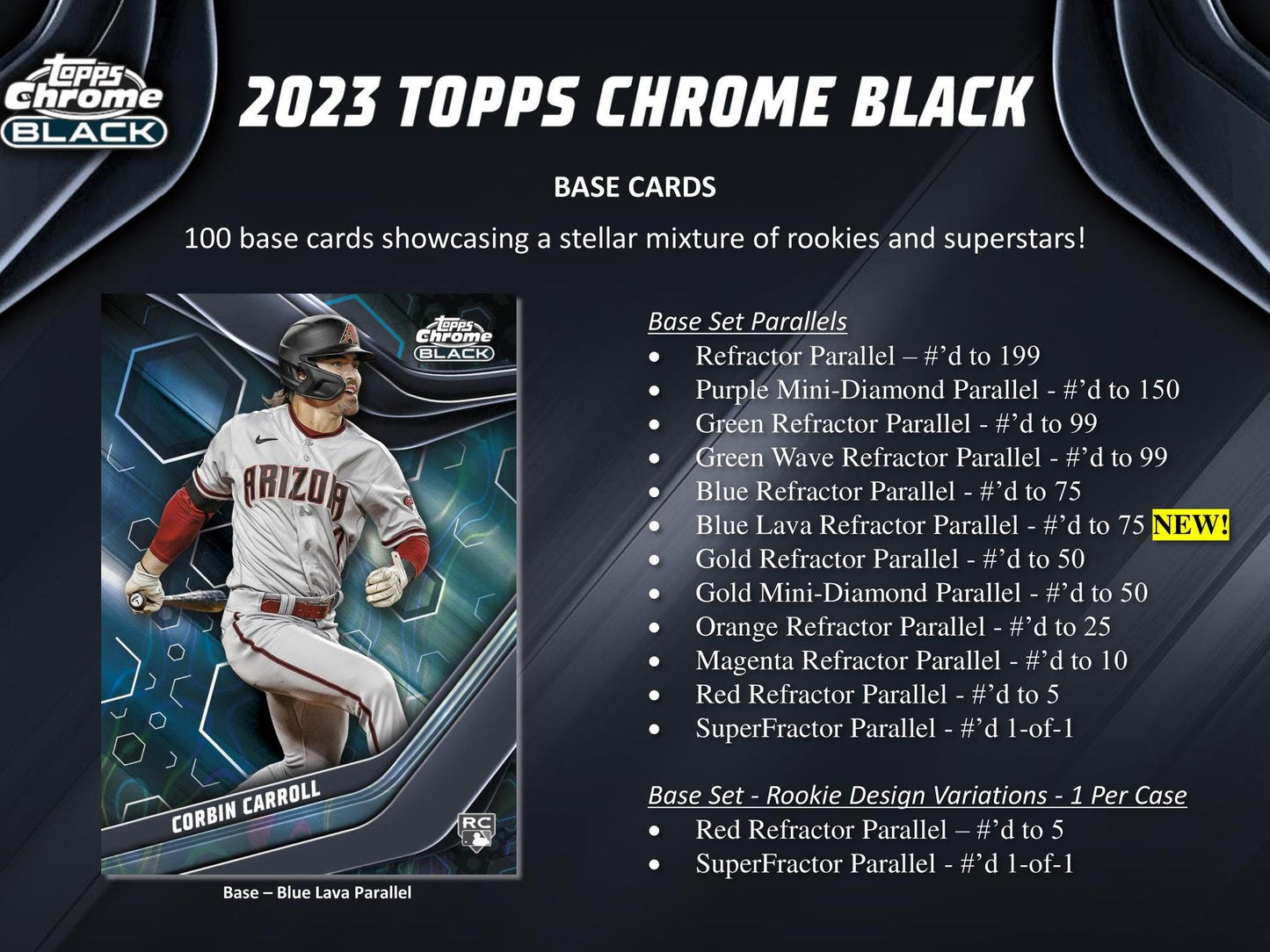 2023 Topps Chrome Black Baseball Hobby Box - Columbia Hobby - Sports Card Boxes - Toploaders - Card Savers