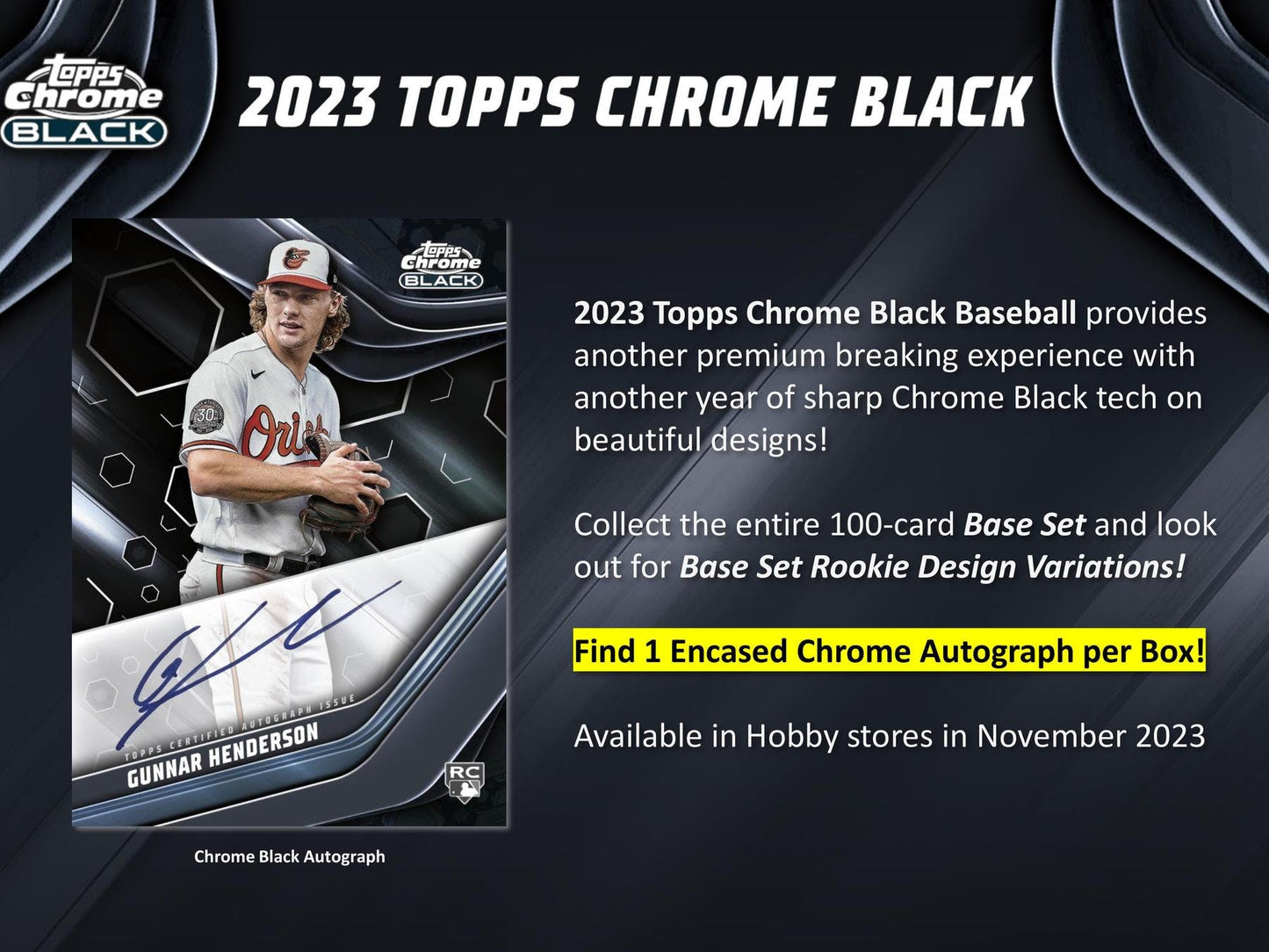 2023 Topps Chrome Black Baseball Hobby Box - Columbia Hobby - Sports Card Boxes - Toploaders - Card Savers