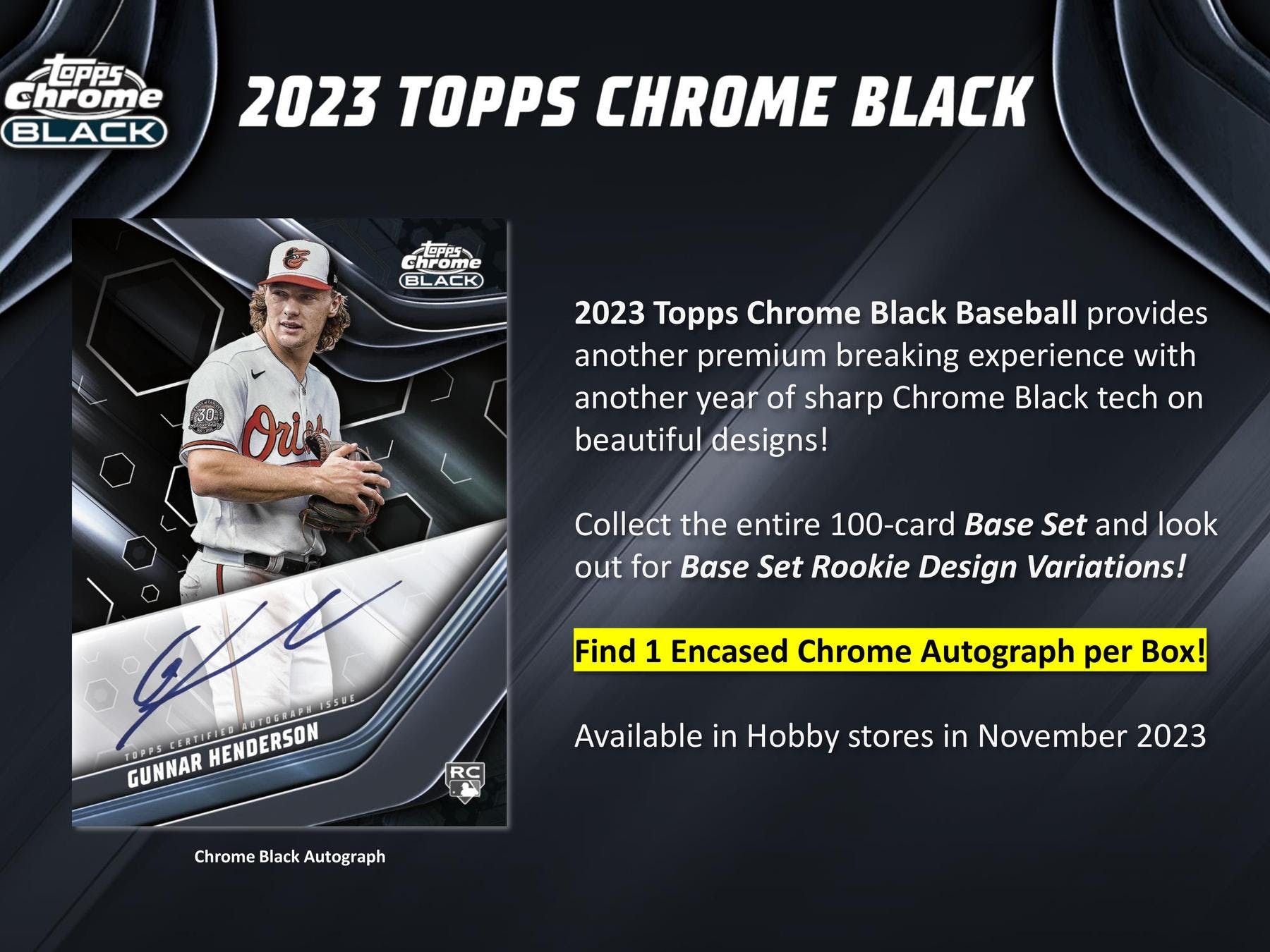 2023 Topps Chrome Black Baseball Hobby Box - Columbia Hobby - Sports Card Boxes - Toploaders - Card Savers