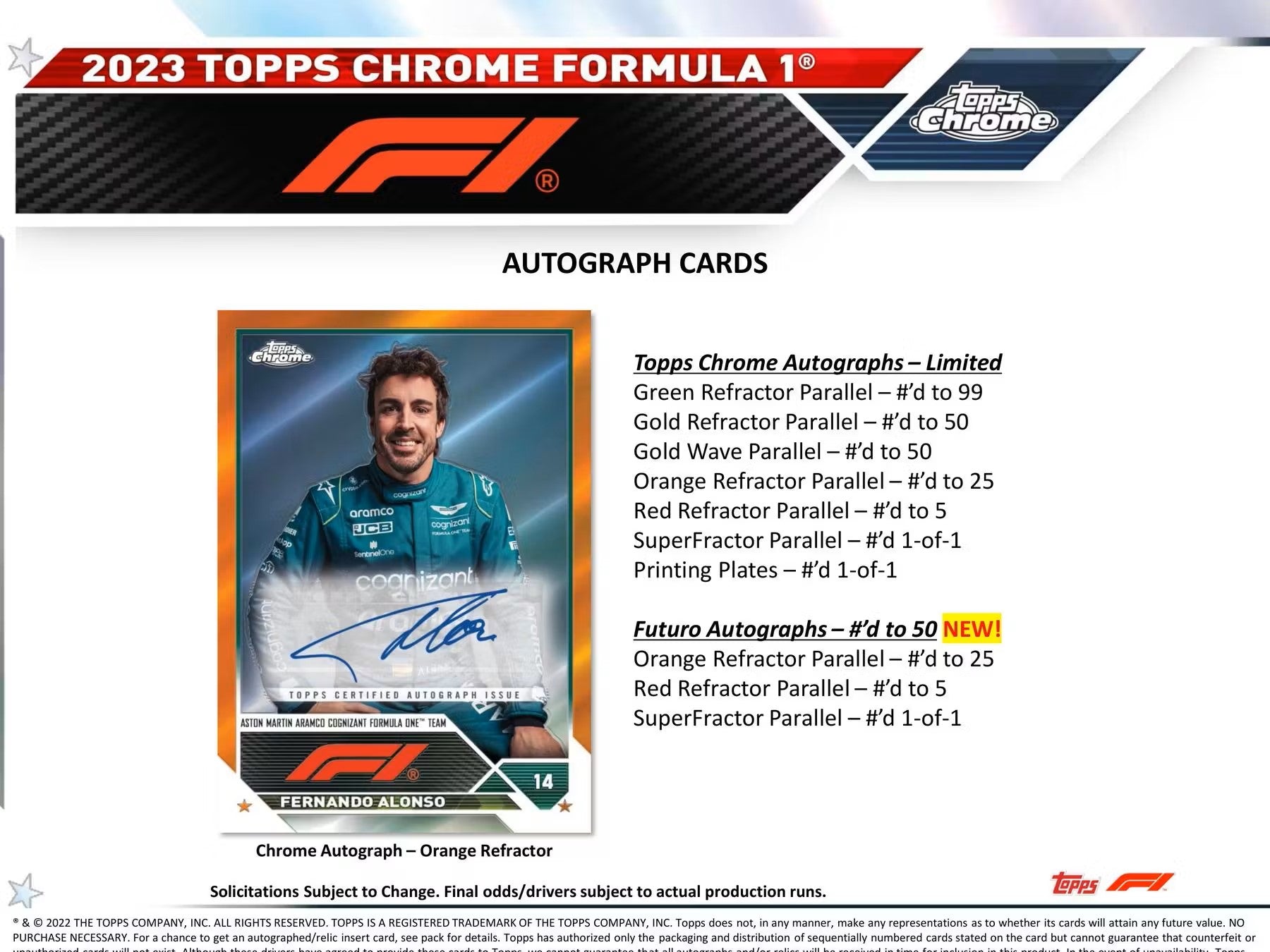 2023 Topps Chrome F1 Formula 1 Racing Hobby Box - Columbia Hobby - Sports Card Boxes - Toploaders - Card Savers