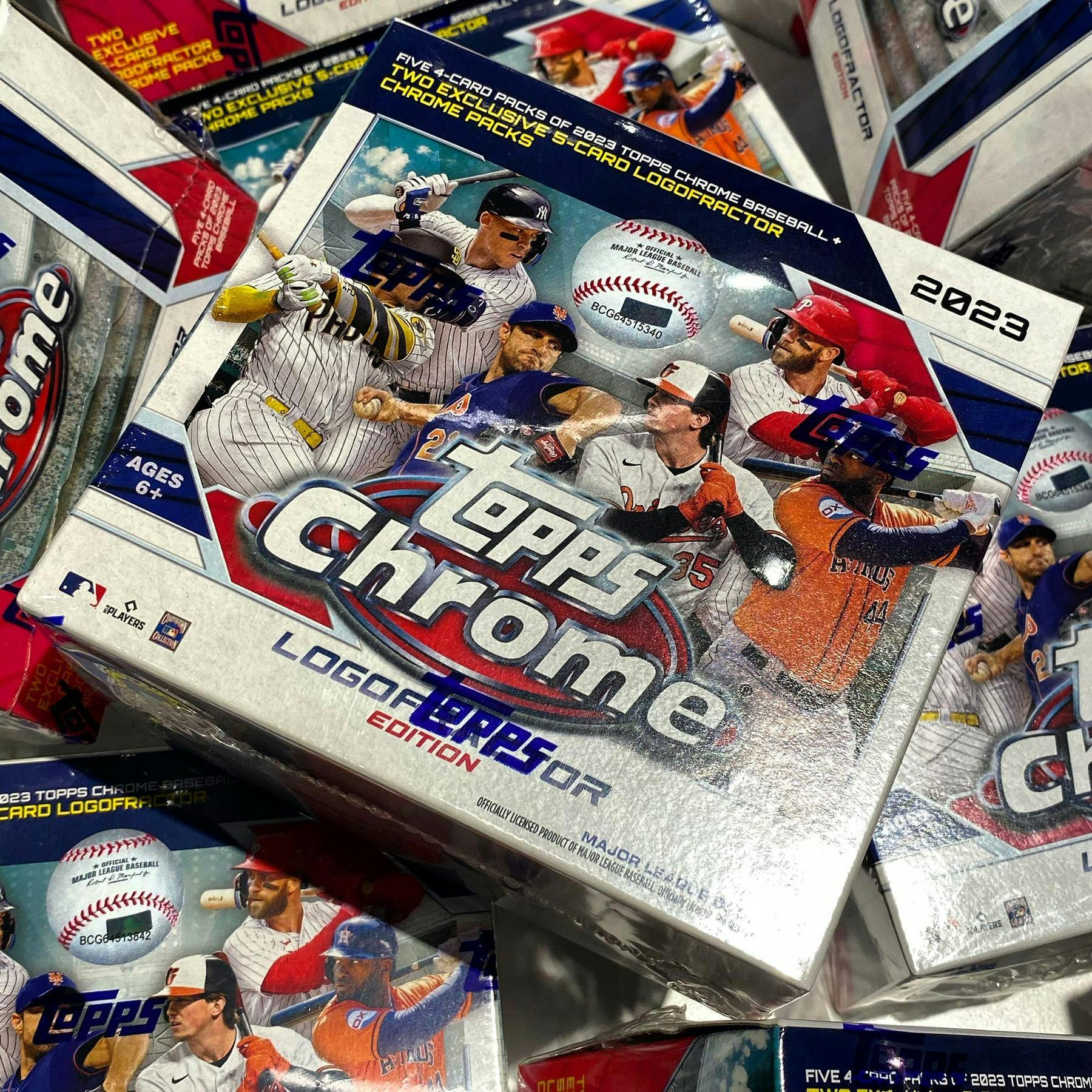 2023 Topps Chrome Logofractor Baseball Box - Columbia Hobby - Sports Card Boxes - Toploaders - Card Savers