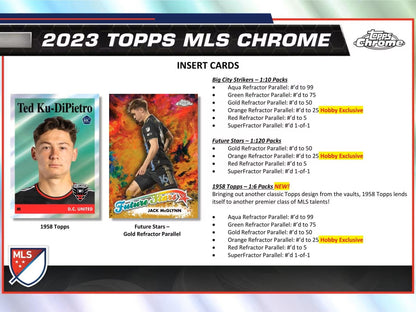 2023 Topps Chrome MLS Major League Soccer Hobby Box - Columbia Hobby - Sports Card Boxes - Toploaders - Card Savers