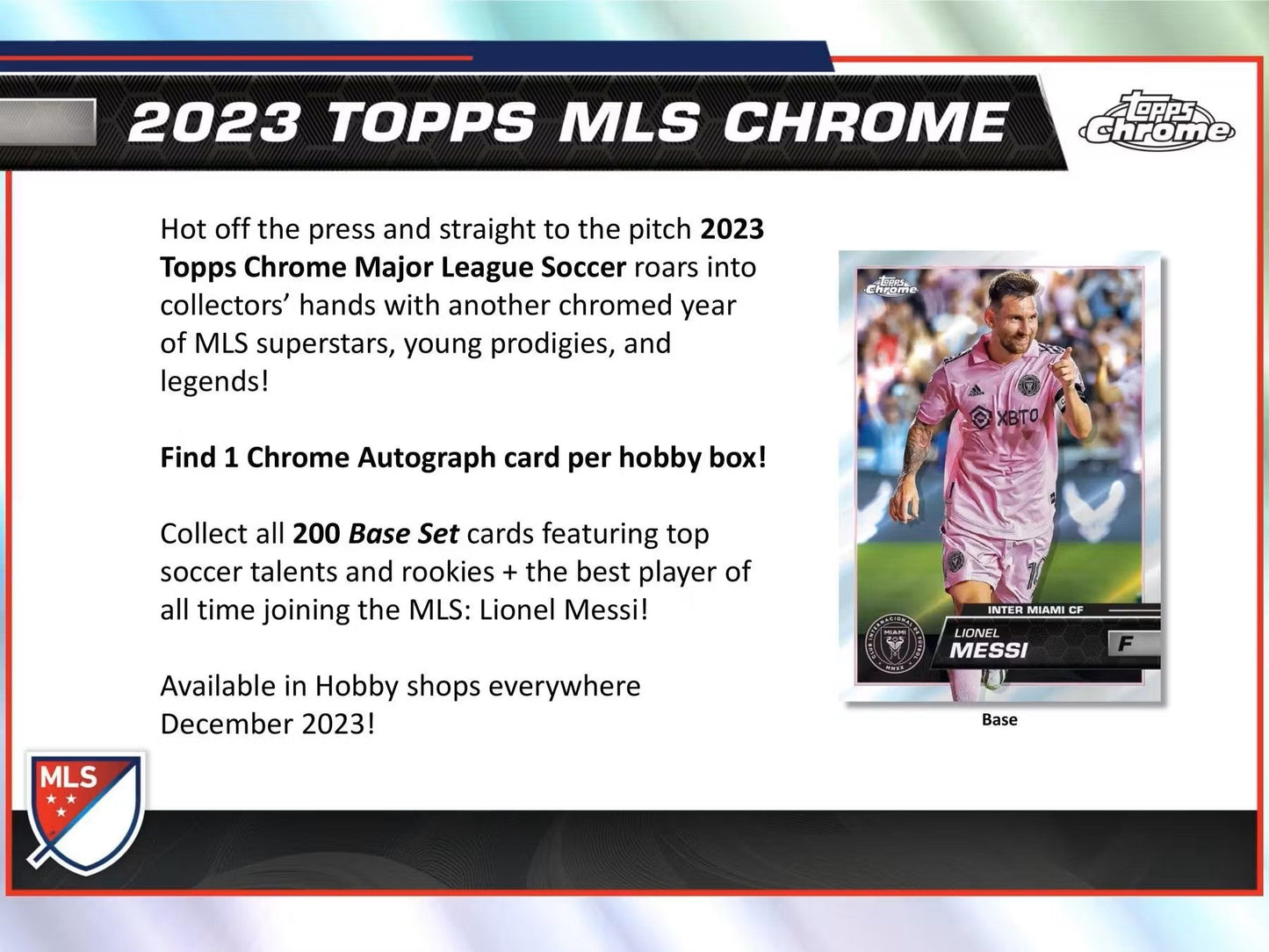 2023 Topps Chrome MLS Major League Soccer Hobby Box - Columbia Hobby - Sports Card Boxes - Toploaders - Card Savers