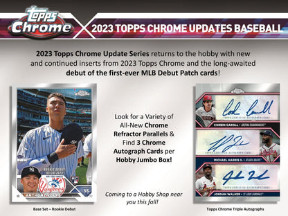 2023 Topps Chrome Update Series Baseball Hobby Jumbo Box - Columbia Hobby - Sports Card Boxes - Toploaders - Card Savers