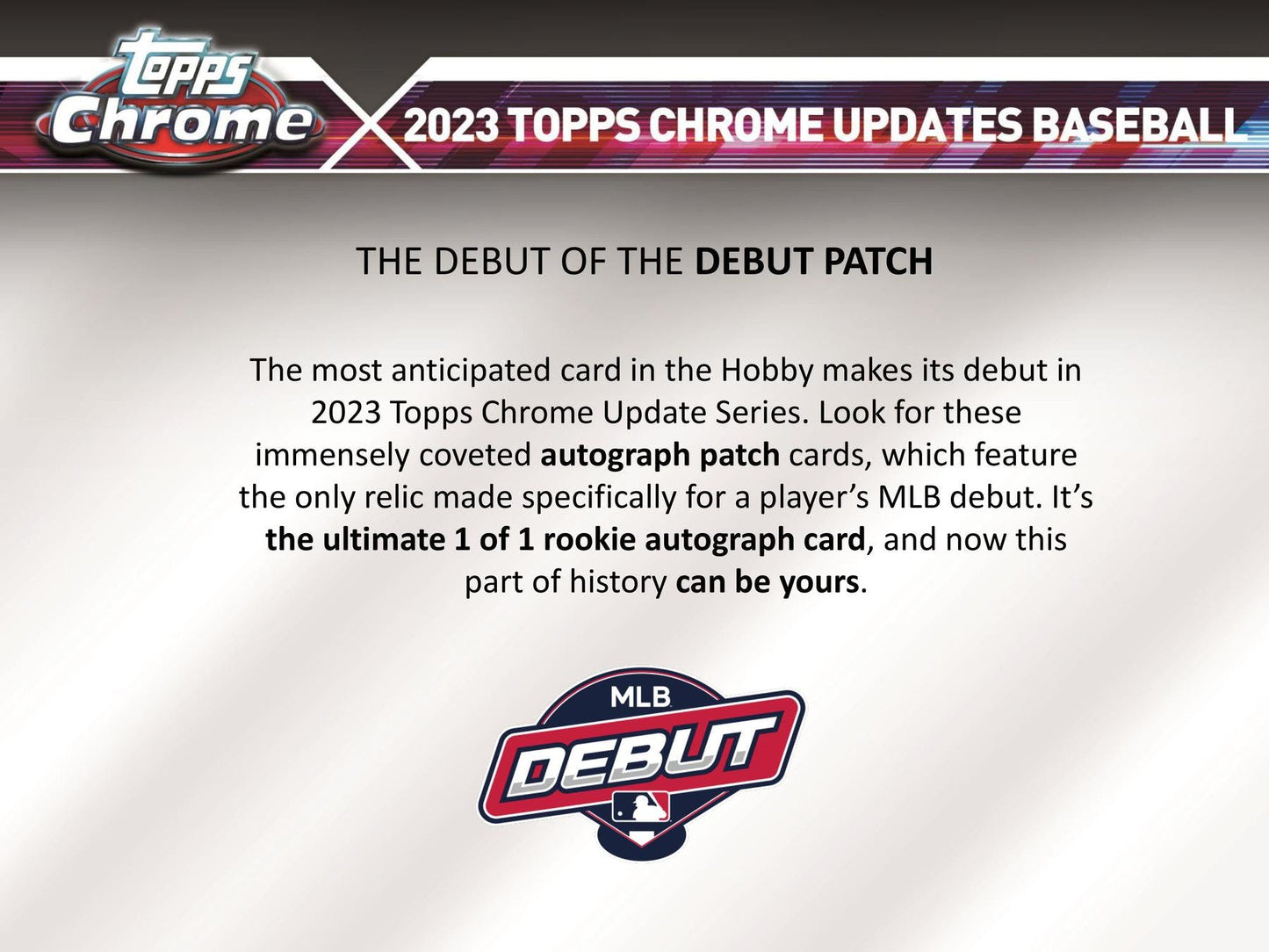 2023 Topps Chrome Update Series Baseball Hobby Jumbo Box - Columbia Hobby - Sports Card Boxes - Toploaders - Card Savers