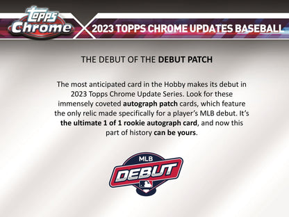 2023 Topps Chrome Update Series Baseball Hobby Jumbo Box - Columbia Hobby - Sports Card Boxes - Toploaders - Card Savers