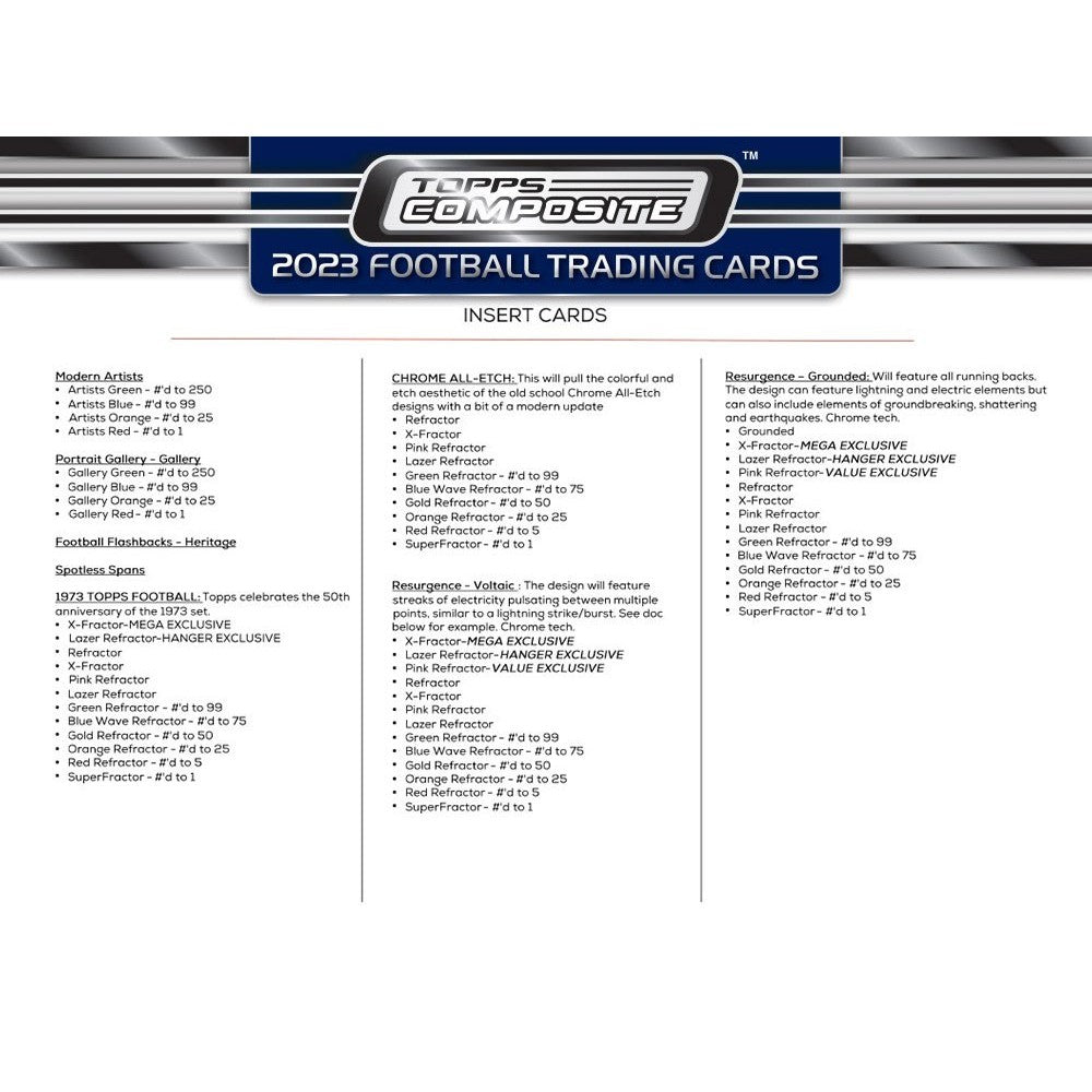 2023 Topps Composite Football Mega - Columbia Hobby - Sports Card Boxes - Toploaders - Card Savers