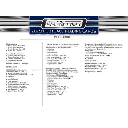2023 Topps Composite Football Mega - Columbia Hobby - Sports Card Boxes - Toploaders - Card Savers
