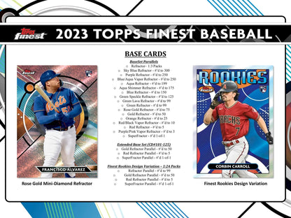 2023 Topps Finest Baseball Hobby Box - Columbia Hobby - Sports Card Boxes - Toploaders - Card Savers
