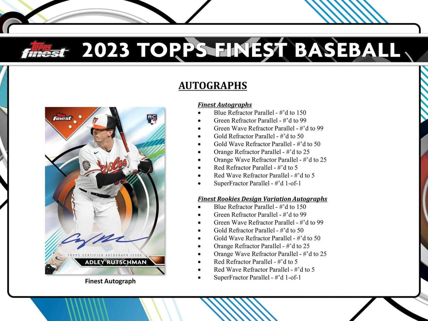 2023 Topps Finest Baseball Hobby Box - Columbia Hobby - Sports Card Boxes - Toploaders - Card Savers