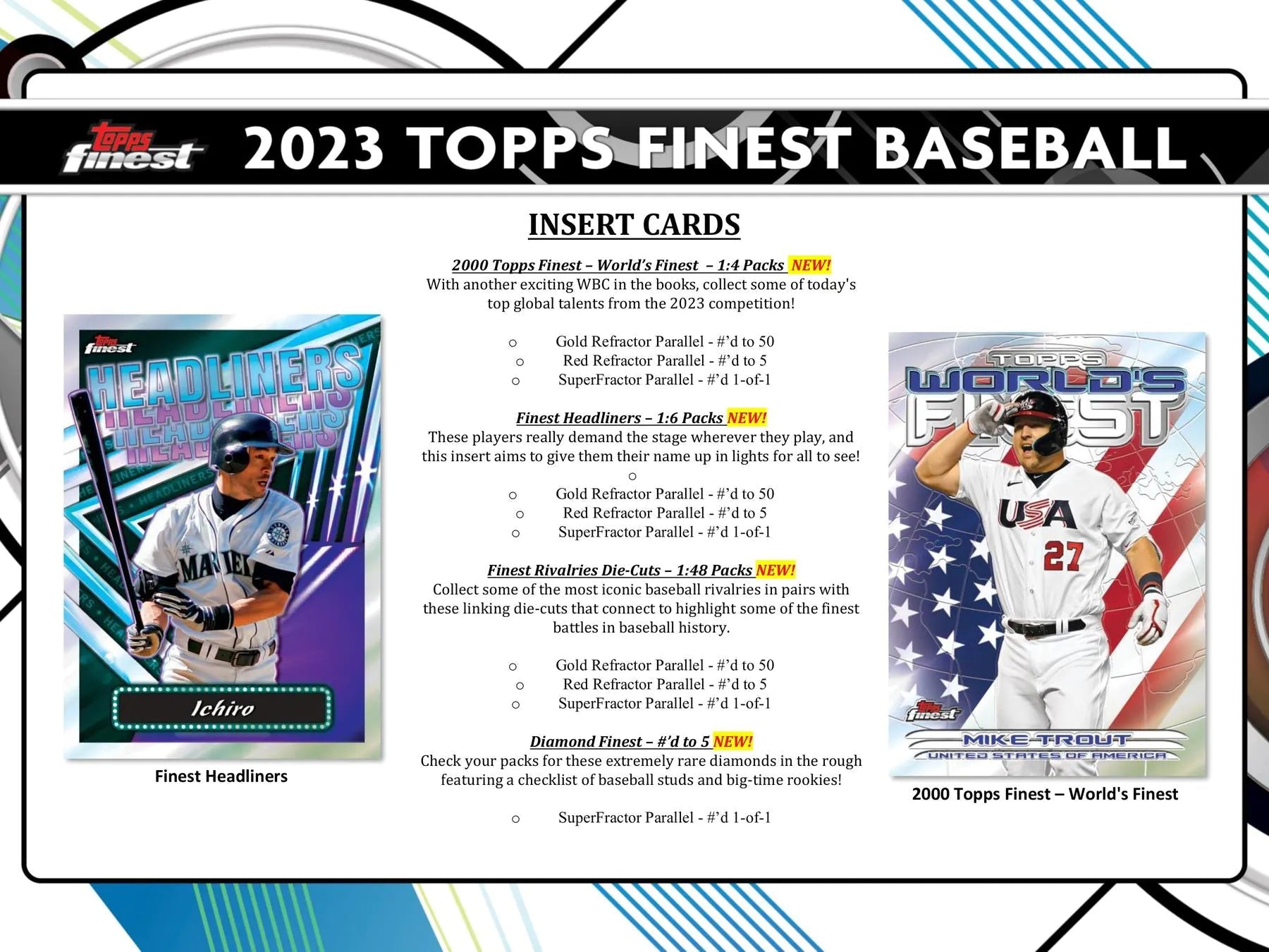 2023 Topps Finest Baseball Hobby Box - Columbia Hobby - Sports Card Boxes - Toploaders - Card Savers