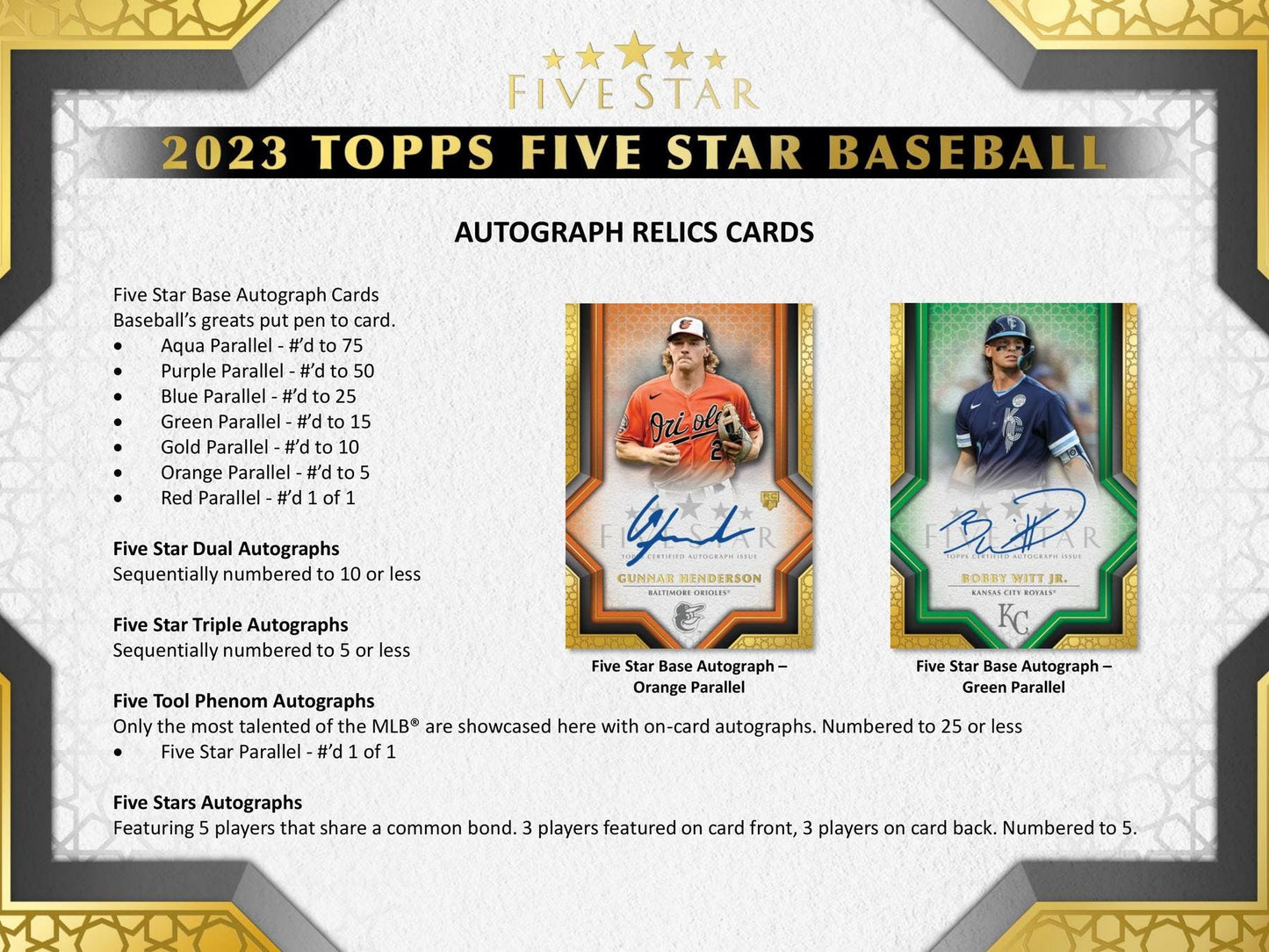 2023 Topps Five Star Baseball Hobby Box - Columbia Hobby - Sports Card Boxes - Toploaders - Card Savers