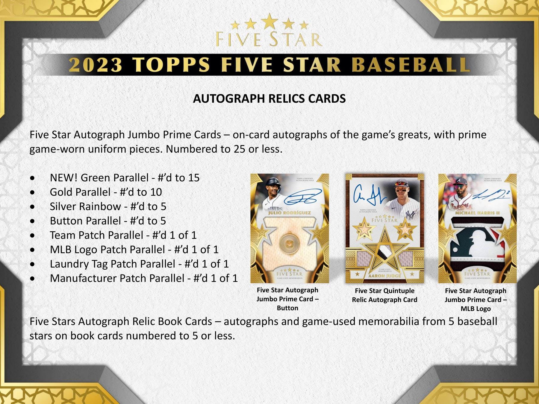 2023 Topps Five Star Baseball Hobby Box - Columbia Hobby - Sports Card Boxes - Toploaders - Card Savers