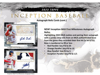 2023 Topps Inception Baseball Hobby Box - Columbia Hobby - Sports Card Boxes - Toploaders - Card Savers