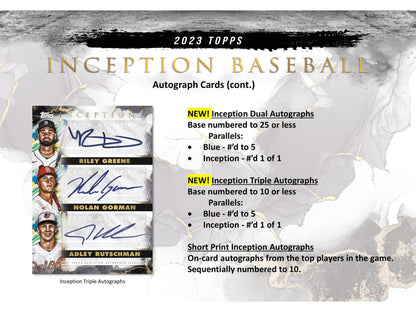 2023 Topps Inception Baseball Hobby Box - Columbia Hobby - Sports Card Boxes - Toploaders - Card Savers