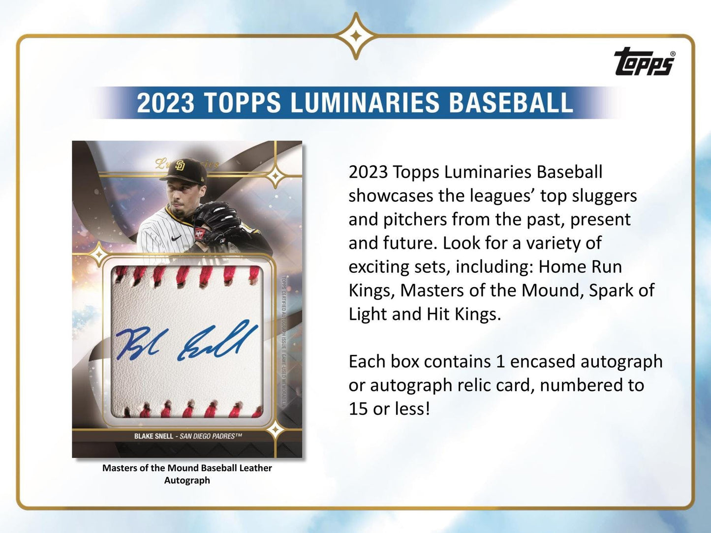 2023 Topps Luminaries Baseball Hobby Box - Columbia Hobby - Sports Card Boxes - Toploaders - Card Savers
