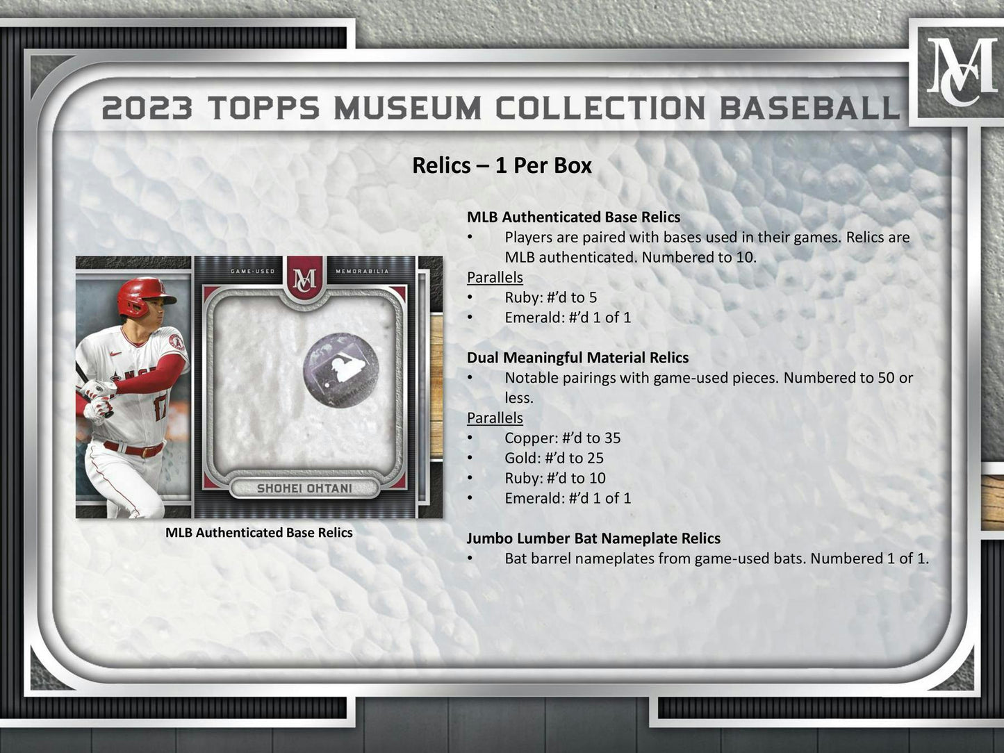 2023 Topps Museum Collection Baseball Hobby Box - Columbia Hobby - Sports Card Boxes - Toploaders - Card Savers