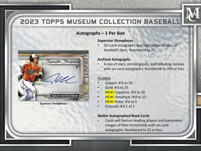 2023 Topps Museum Collection Baseball Hobby Box - Columbia Hobby - Sports Card Boxes - Toploaders - Card Savers