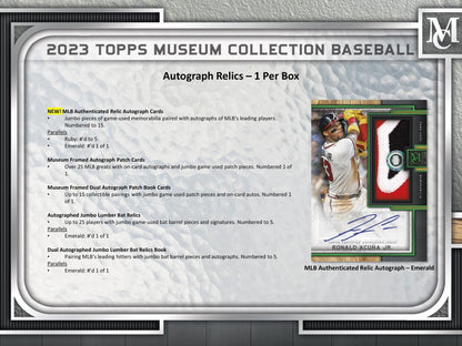 2023 Topps Museum Collection Baseball Hobby Box - Columbia Hobby - Sports Card Boxes - Toploaders - Card Savers