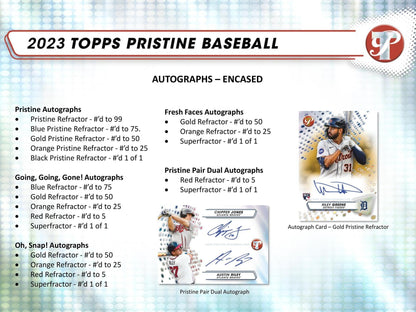 2023 Topps Pristine Baseball Hobby Box - Columbia Hobby - Sports Card Boxes - Toploaders - Card Savers