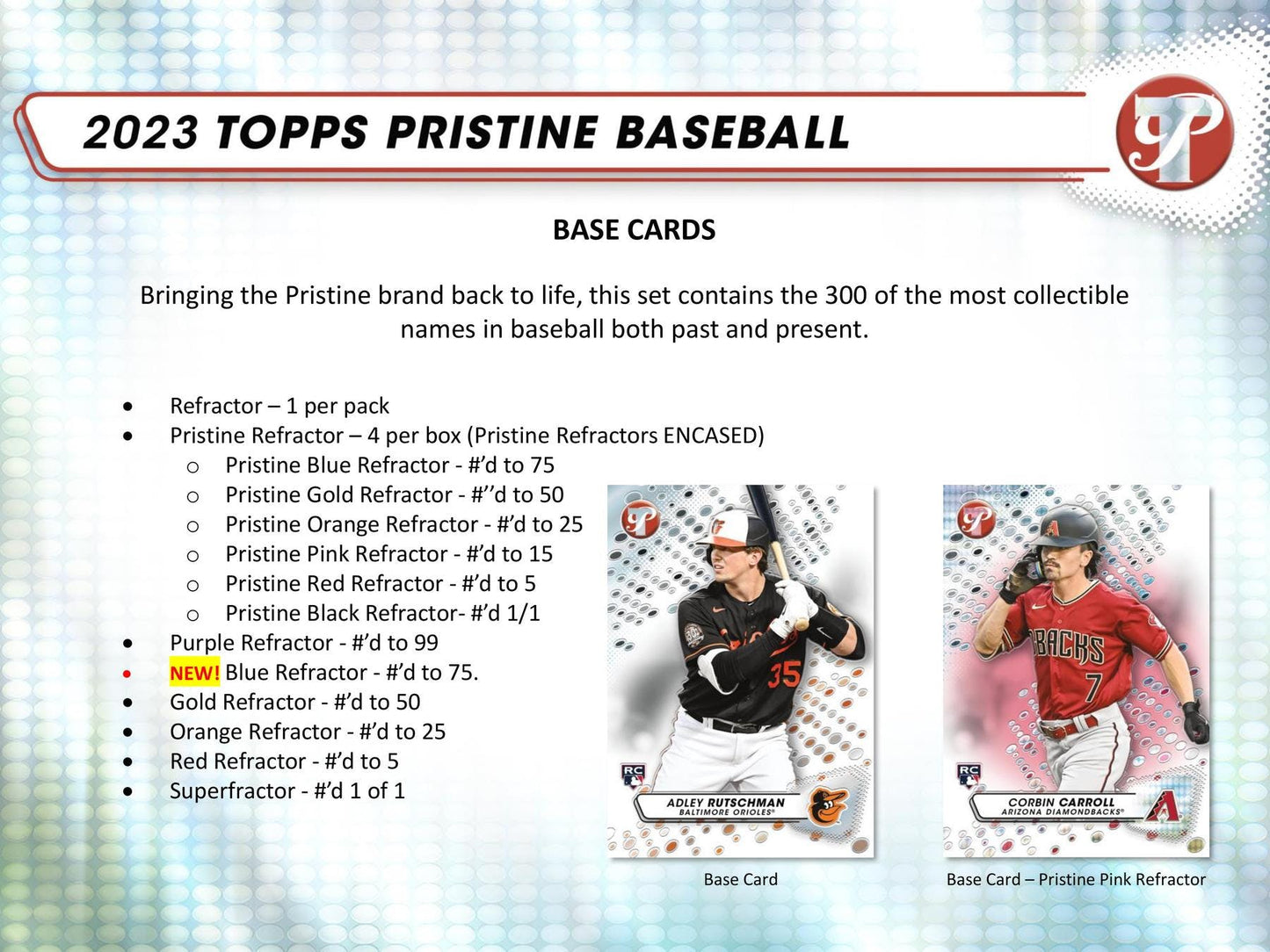 2023 Topps Pristine Baseball Hobby Box - Columbia Hobby - Sports Card Boxes - Toploaders - Card Savers