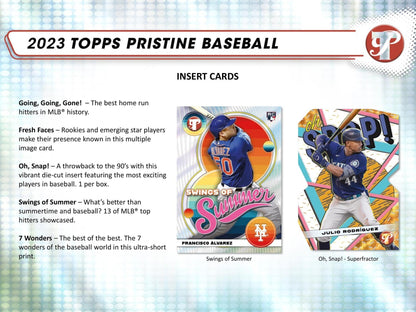 2023 Topps Pristine Baseball Hobby Box - Columbia Hobby - Sports Card Boxes - Toploaders - Card Savers