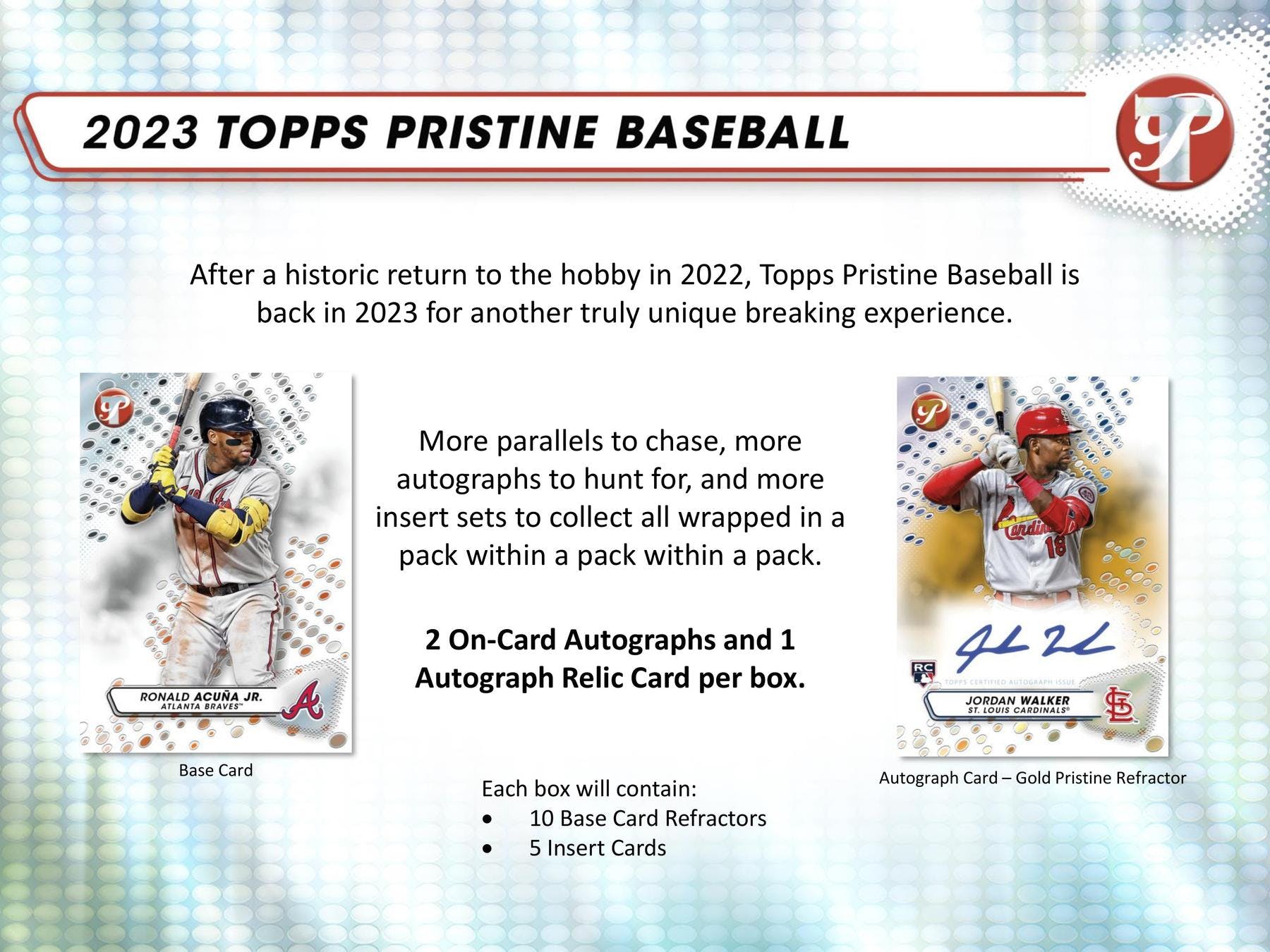 2023 Topps Pristine Baseball Hobby Box - Columbia Hobby - Sports Card Boxes - Toploaders - Card Savers
