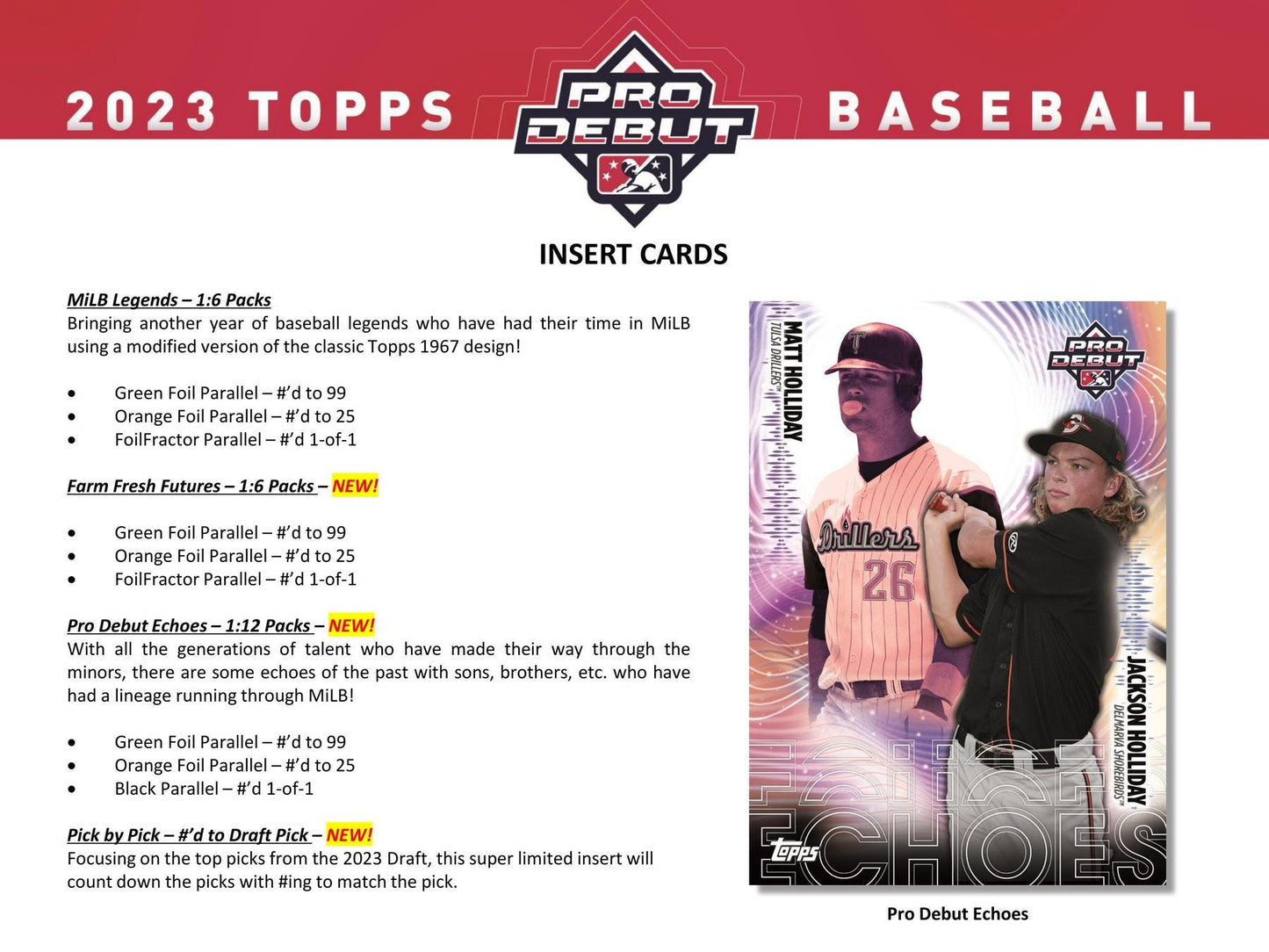 2023 Topps Pro Debut Baseball Hobby Box - Columbia Hobby - Sports Card Boxes - Toploaders - Card Savers