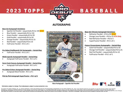2023 Topps Pro Debut Baseball Jumbo Box - Columbia Hobby - Sports Card Boxes - Toploaders - Card Savers