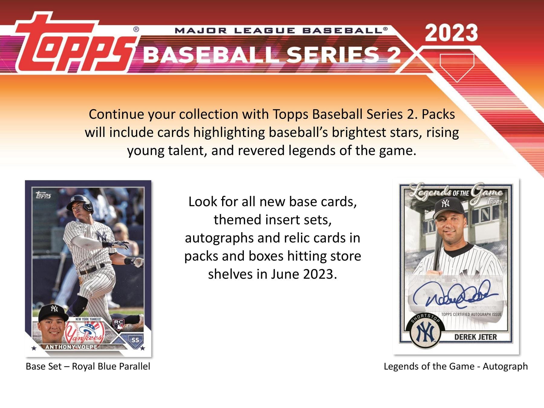 2023 Topps Series 2 Baseball Blaster Box (Commemorative Relic Card!) - Columbia Hobby - Sports Card Boxes - Toploaders - Card Savers