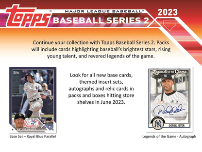2023 Topps Series 2 Baseball Blaster Box (Commemorative Relic Card!) - Columbia Hobby - Sports Card Boxes - Toploaders - Card Savers