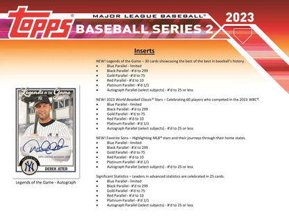 2023 Topps Series 2 Baseball Hobby Box - Columbia Hobby - Sports Card Boxes - Toploaders - Card Savers