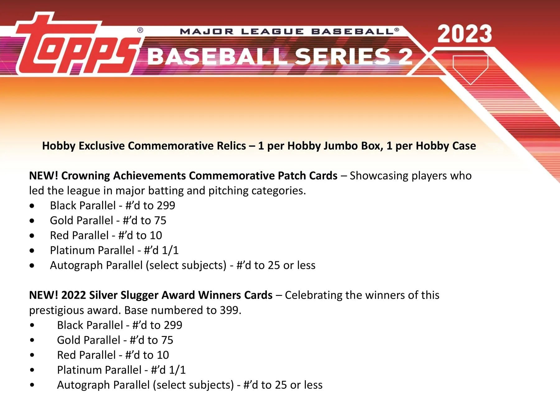 2023 Topps Series 2 Baseball Hobby Box - Columbia Hobby - Sports Card Boxes - Toploaders - Card Savers