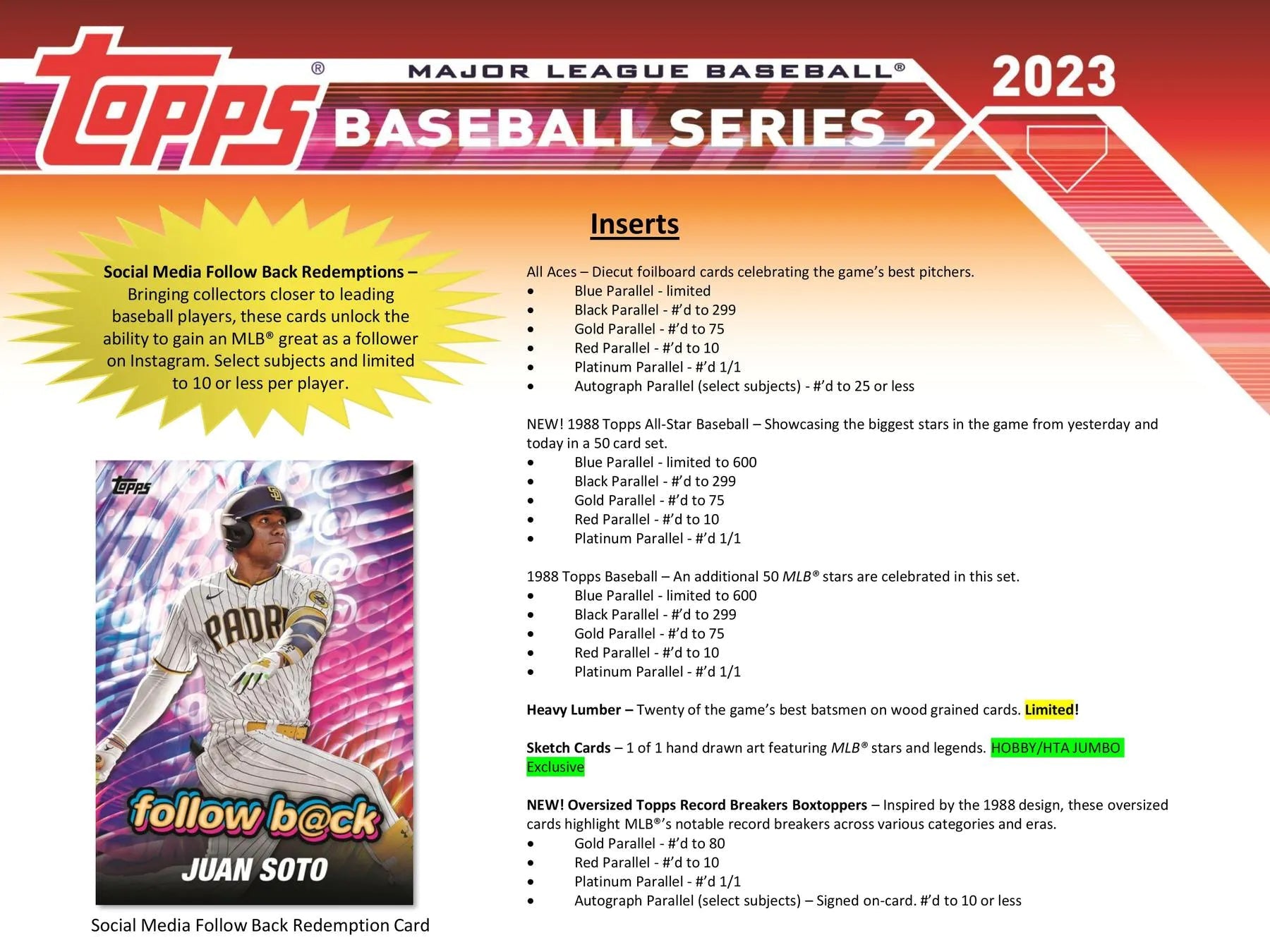 2023 Topps Series 2 Baseball Hobby Box - Columbia Hobby - Sports Card Boxes - Toploaders - Card Savers