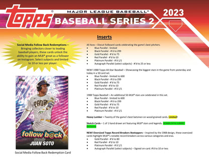 2023 Topps Series 2 Baseball Hobby Box - Columbia Hobby - Sports Card Boxes - Toploaders - Card Savers