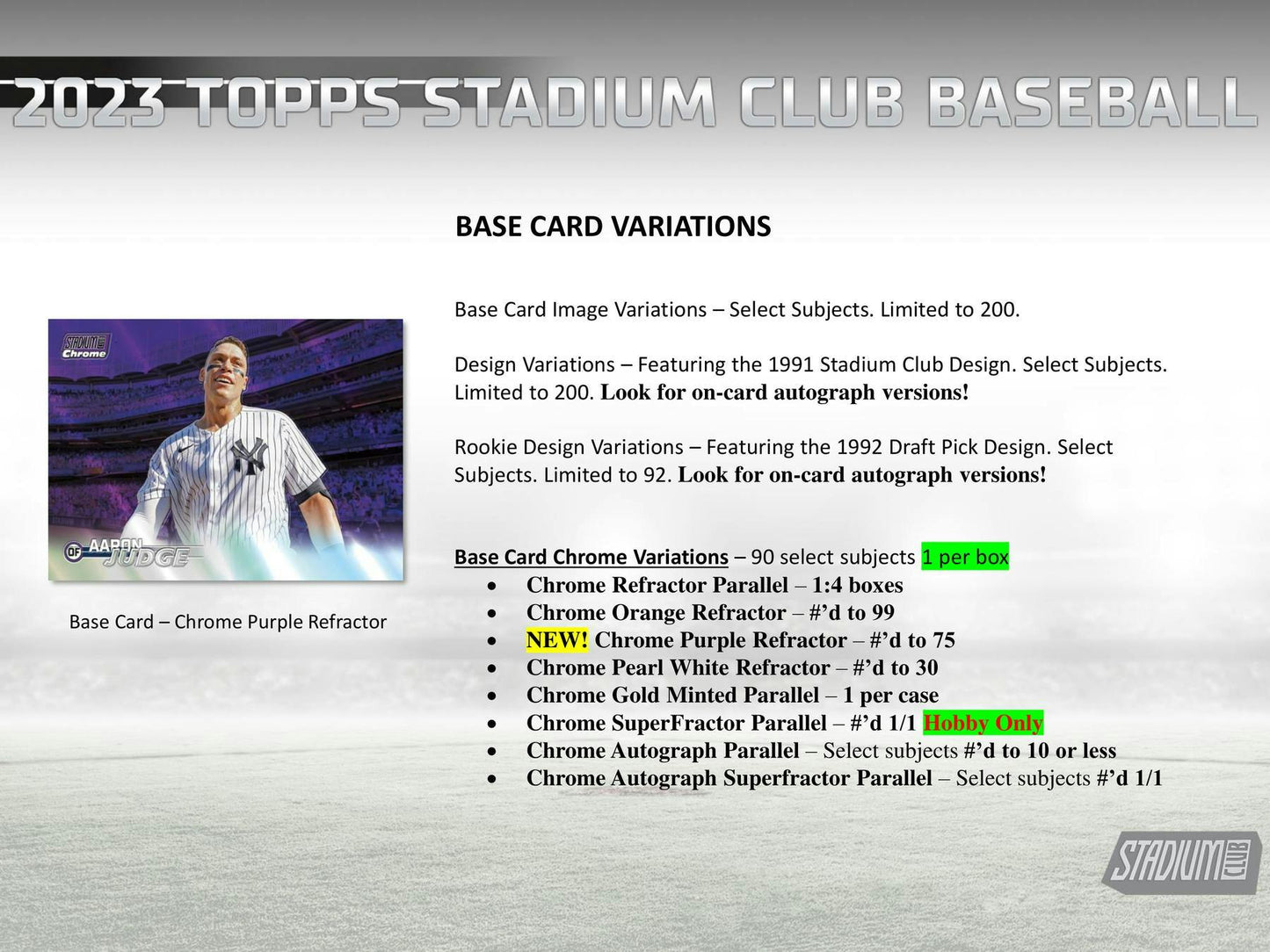 2023 Topps Stadium Club Baseball Compact Breaker Hobby Box - Columbia Hobby - Sports Card Boxes - Toploaders - Card Savers